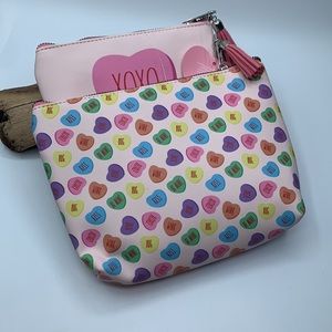 Rae Dunn XOXO/BE MINE Makeup Accessories Bag